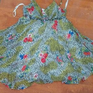 Animal print floral dress